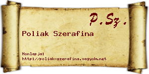 Poliak Szerafina névjegykártya
